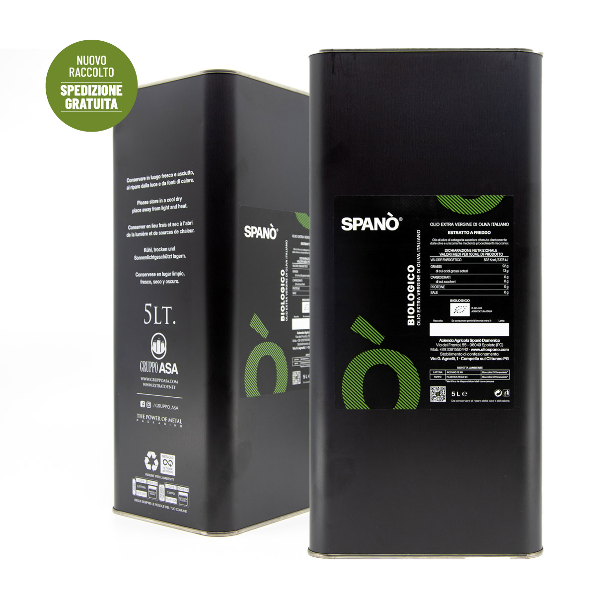 Olio Spanò | Olio Extra Vergine Biologico Artigianale 100% Italiano